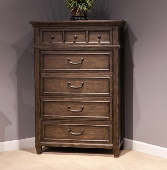Liberty Furniture Paradise Valley 5 Drawer Chest in Saddle Brown image